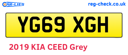 YG69XGH are the vehicle registration plates.