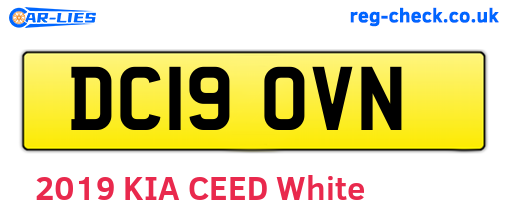 DC19OVN are the vehicle registration plates.