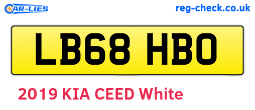 LB68HBO are the vehicle registration plates.