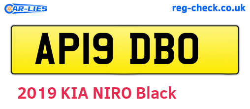 AP19DBO are the vehicle registration plates.