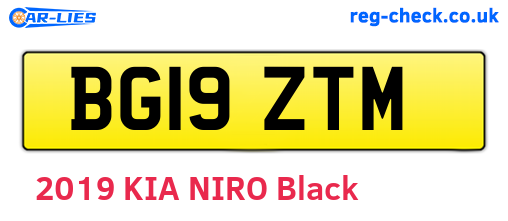 BG19ZTM are the vehicle registration plates.