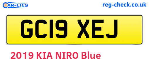 GC19XEJ are the vehicle registration plates.