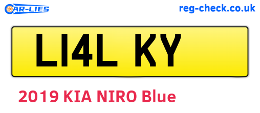 L14LKY are the vehicle registration plates.