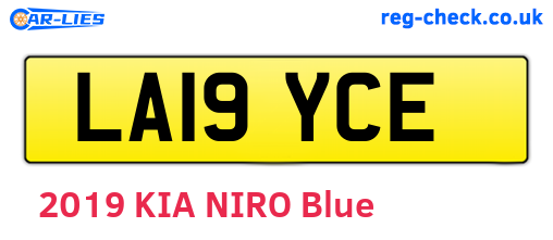 LA19YCE are the vehicle registration plates.