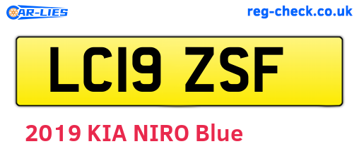 LC19ZSF are the vehicle registration plates.
