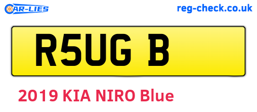 R5UGB are the vehicle registration plates.