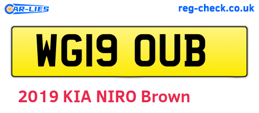 WG19OUB are the vehicle registration plates.