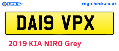 DA19VPX are the vehicle registration plates.