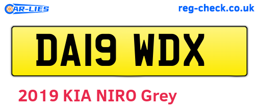 DA19WDX are the vehicle registration plates.