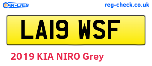 LA19WSF are the vehicle registration plates.