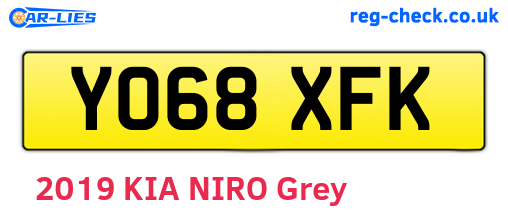 YO68XFK are the vehicle registration plates.