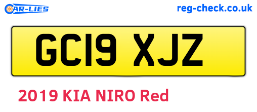 GC19XJZ are the vehicle registration plates.