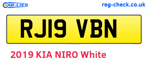 RJ19VBN are the vehicle registration plates.
