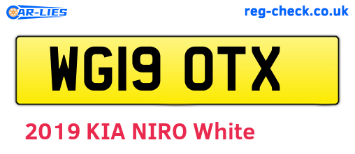 WG19OTX are the vehicle registration plates.