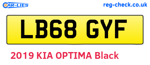 LB68GYF are the vehicle registration plates.