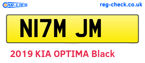 N17MJM are the vehicle registration plates.