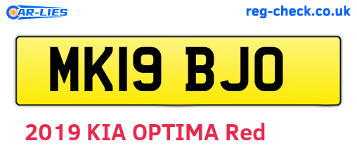 MK19BJO are the vehicle registration plates.
