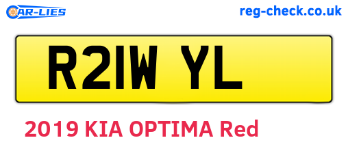 R21WYL are the vehicle registration plates.