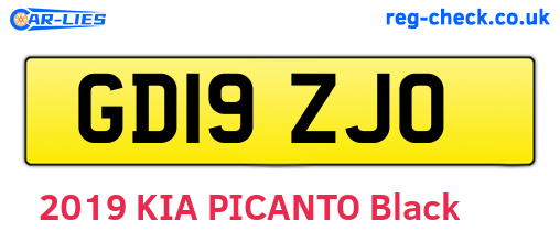 GD19ZJO are the vehicle registration plates.