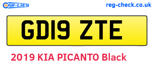 GD19ZTE are the vehicle registration plates.