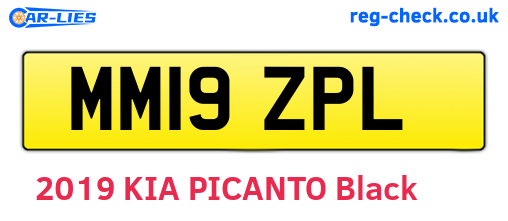 MM19ZPL are the vehicle registration plates.