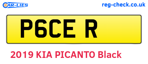 P6CER are the vehicle registration plates.