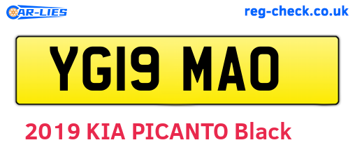 YG19MAO are the vehicle registration plates.