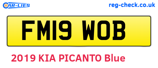 FM19WOB are the vehicle registration plates.