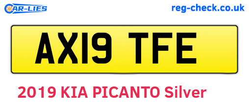 AX19TFE are the vehicle registration plates.