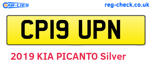 CP19UPN are the vehicle registration plates.