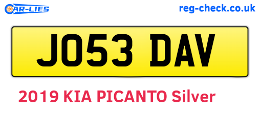 JO53DAV are the vehicle registration plates.