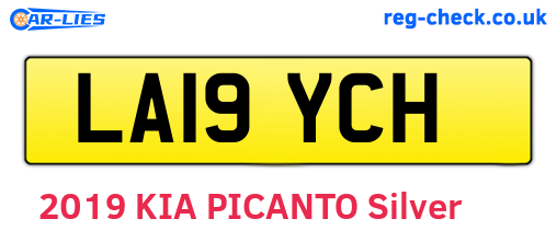 LA19YCH are the vehicle registration plates.