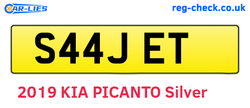 S44JET are the vehicle registration plates.