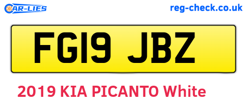 FG19JBZ are the vehicle registration plates.