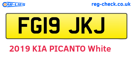 FG19JKJ are the vehicle registration plates.