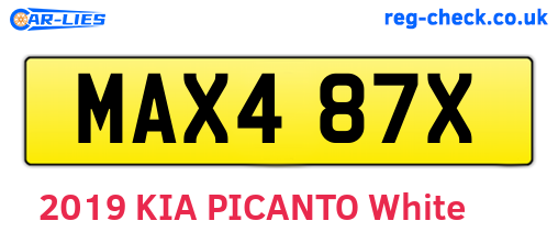 MAX487X are the vehicle registration plates.