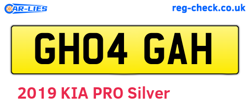GH04GAH are the vehicle registration plates.