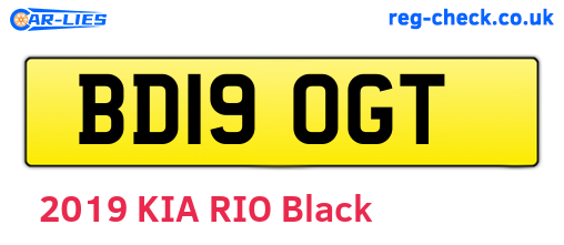 BD19OGT are the vehicle registration plates.