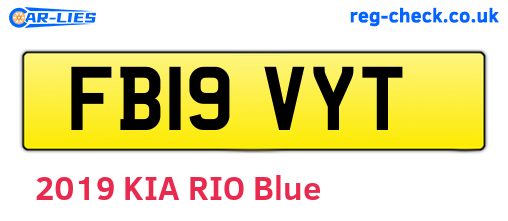 FB19VYT are the vehicle registration plates.