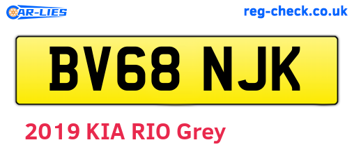 BV68NJK are the vehicle registration plates.