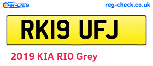 RK19UFJ are the vehicle registration plates.