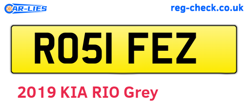 RO51FEZ are the vehicle registration plates.