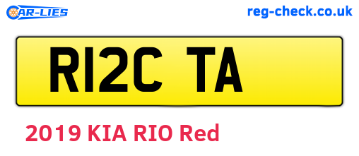 R12CTA are the vehicle registration plates.