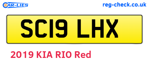 SC19LHX are the vehicle registration plates.
