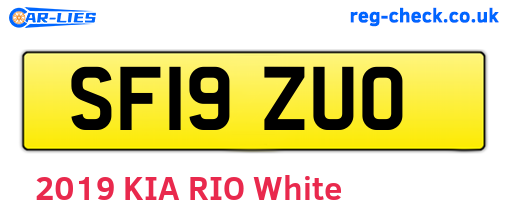 SF19ZUO are the vehicle registration plates.