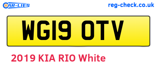 WG19OTV are the vehicle registration plates.