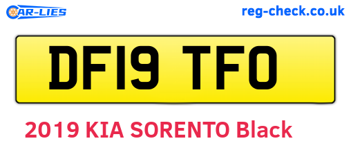 DF19TFO are the vehicle registration plates.