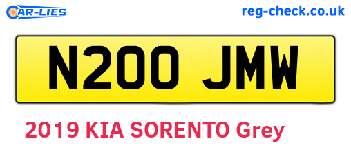 N200JMW are the vehicle registration plates.