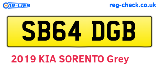 SB64DGB are the vehicle registration plates.