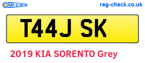 T44JSK are the vehicle registration plates.
